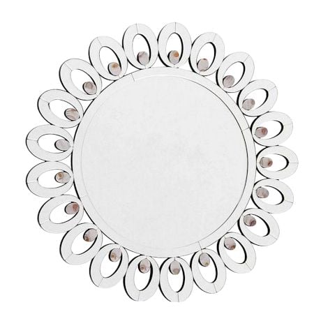 Oval Loop Frame Round Mirror